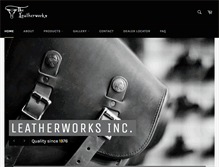 Tablet Screenshot of leatherworksinc.com